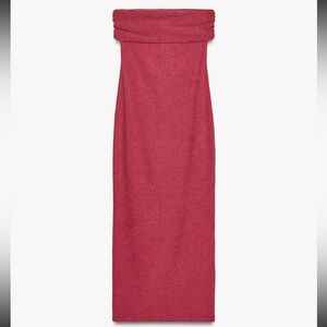 Textured Bandeau Midi Zara Dress